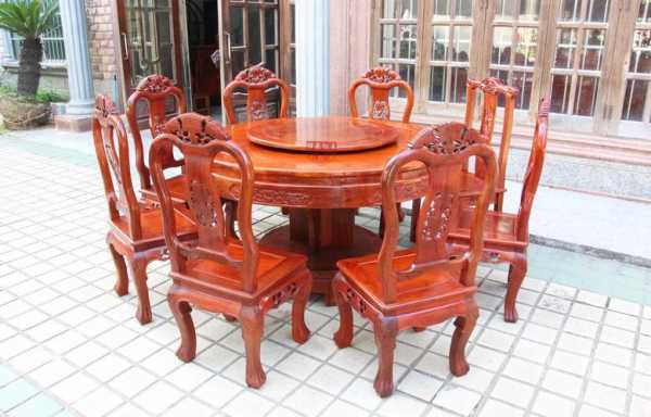  温州济南缅花梨餐桌椅「缅甸花梨餐台」